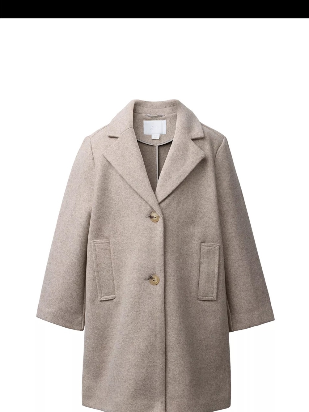 Zara Kids Taupe Pea Coat - Neutral Beige Tone